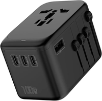 100W GaN Universal Travel Adapter (4 USB-C, 1 USB-A)