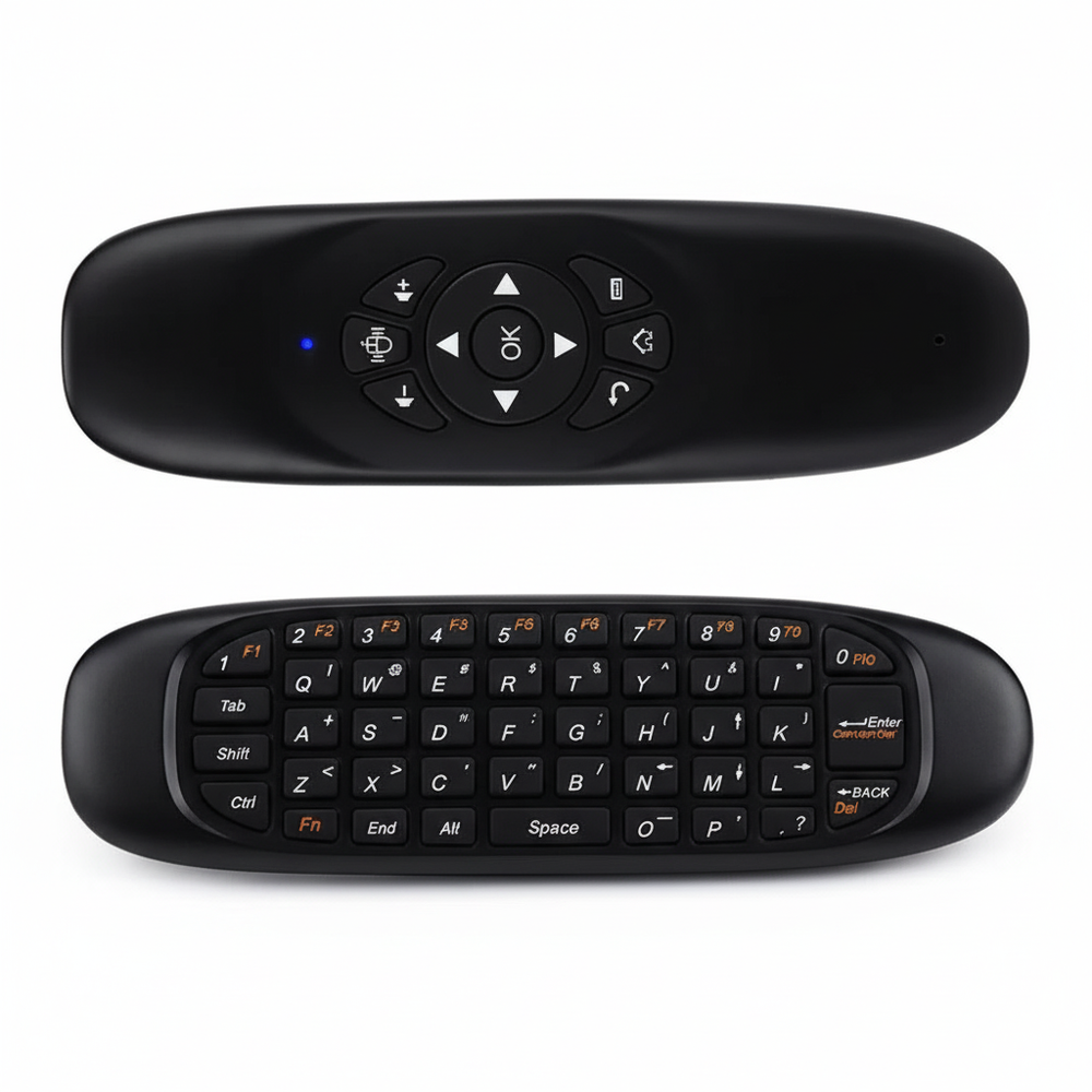 C120 Air Mouse Remote with QWERTY Keyboard for Android TV