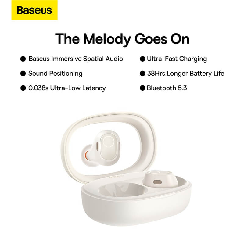 Baseus Bowie WM03 True Wireless Earbuds (BT 5.3, 38H)